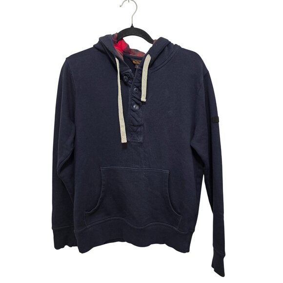 Ben Sherman Men's Navy Pullover Hoodie Front Kangaroo Pocket Size S - Picture 1 of 11